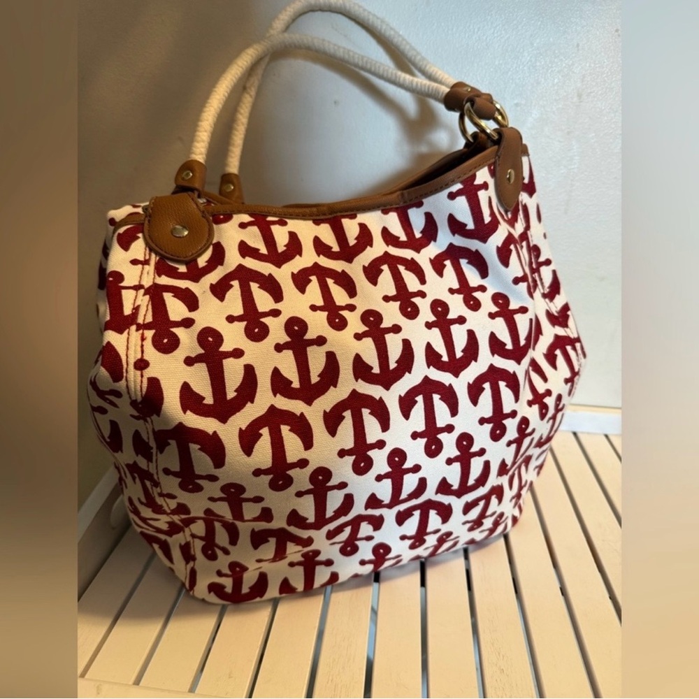Tommy Hilfiger red anchor tote bag! Great Condition!! - Picture 3 of 14